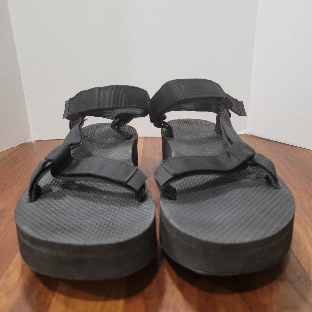 Teva Black Platform Sport Sandals